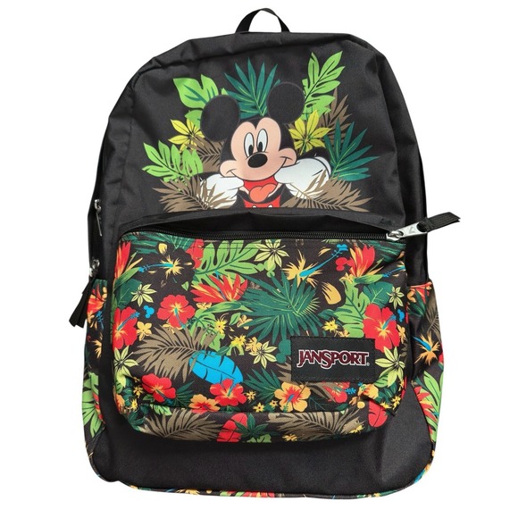 austin jansport floral backpacks for school Big Student and convenient elastic straps for grab The Superbreak is the quality